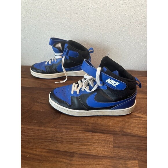 Nike Court Borough Mid 2 DM8872-001 Blue Casual Shoes Sneakers Size 6.5Y - Picture 4 of 12